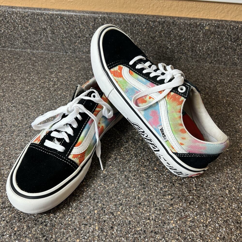 Vans PRO Santa Cruz Suede/Canvas Multicolor Mens Sz 7.5 Skater Shoes Lace Up Low